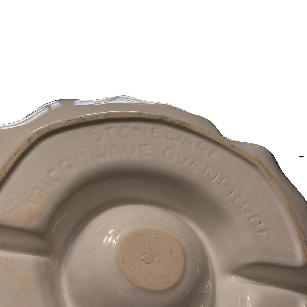 Vintage Japan Stoneware Chip Dip Platter 12